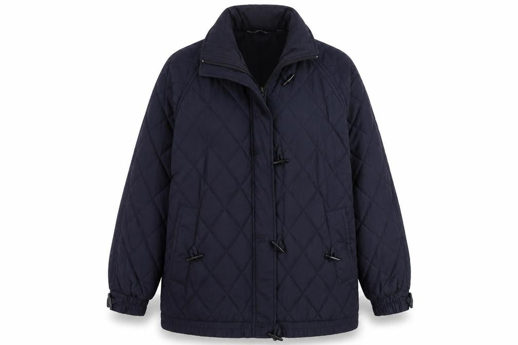Sensations Womens Blue   Quilted Coat Size 12