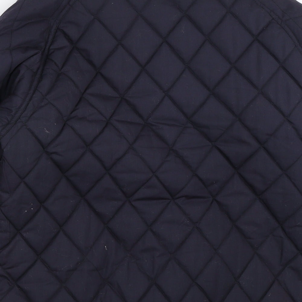 Sensations Womens Blue   Quilted Coat Size 12