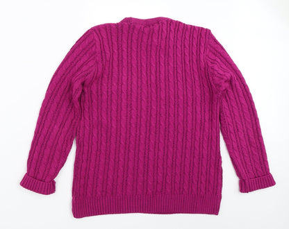 Lizzie Clark Womens Purple   Pullover Jumper Size S