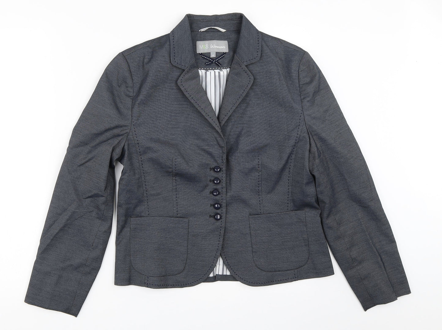 Marks and Spencer Womens Blue   Jacket Blazer Size 12