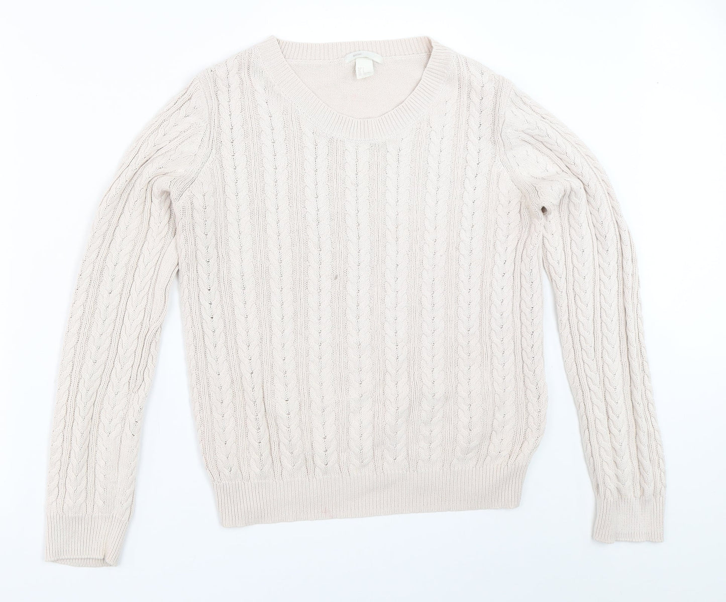 H&M Womens Beige   Pullover Jumper Size S