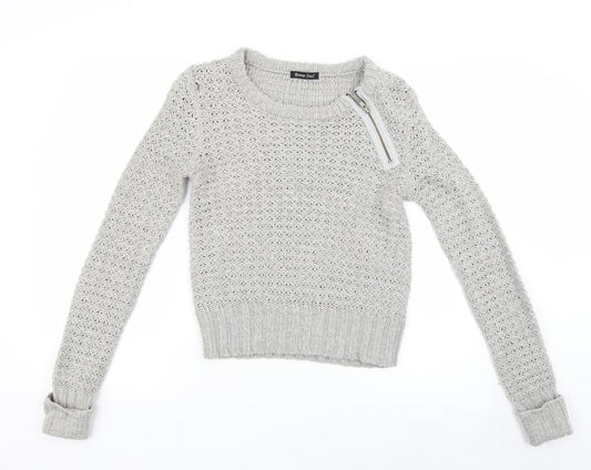Brave Soul Womens Grey   Pullover Jumper Size S