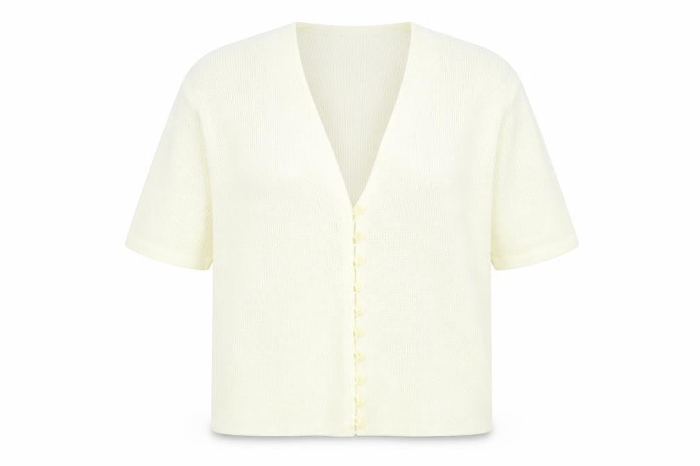 Canda Womens Beige  Knit Cardigan Jumper Size M