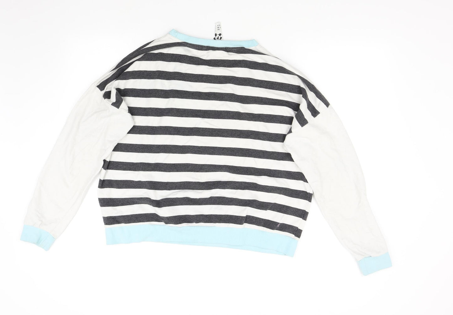 Pete Panda Womens Multicoloured Striped  Top Pyjama Top Size 14