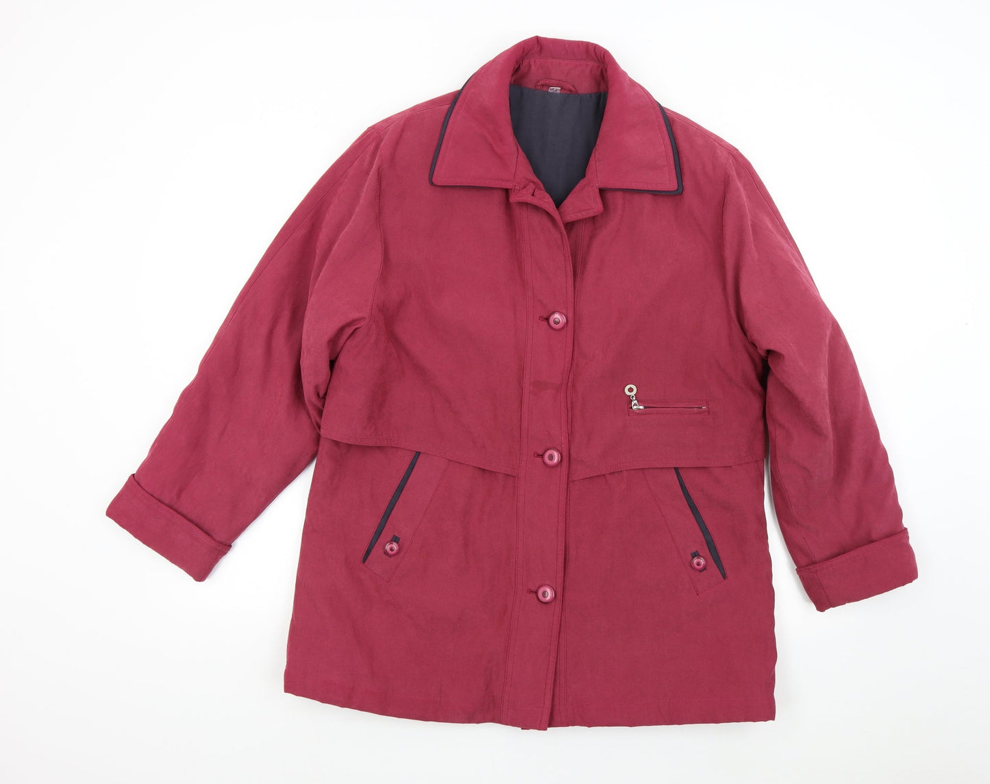 Preworn Womens Pink   Overcoat Coat Size 14