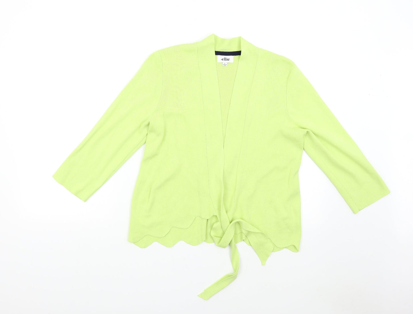 Ellie Womens Green  Knit Cardigan Jumper Size L
