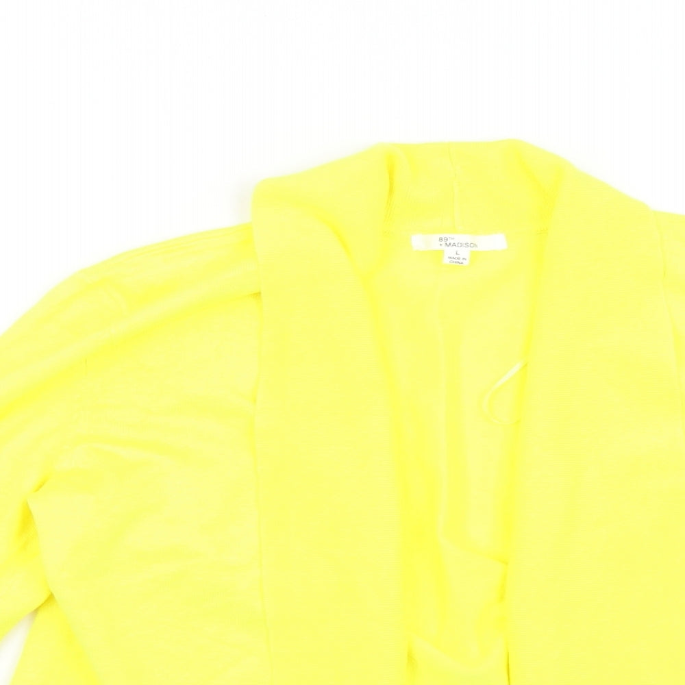 89th + Madison Womens Yellow  Knit Cardigan Jumper Size L