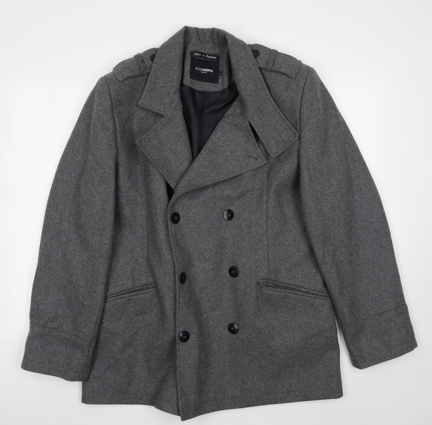 PETER WRETH Womens Grey   Jacket Coat Size L