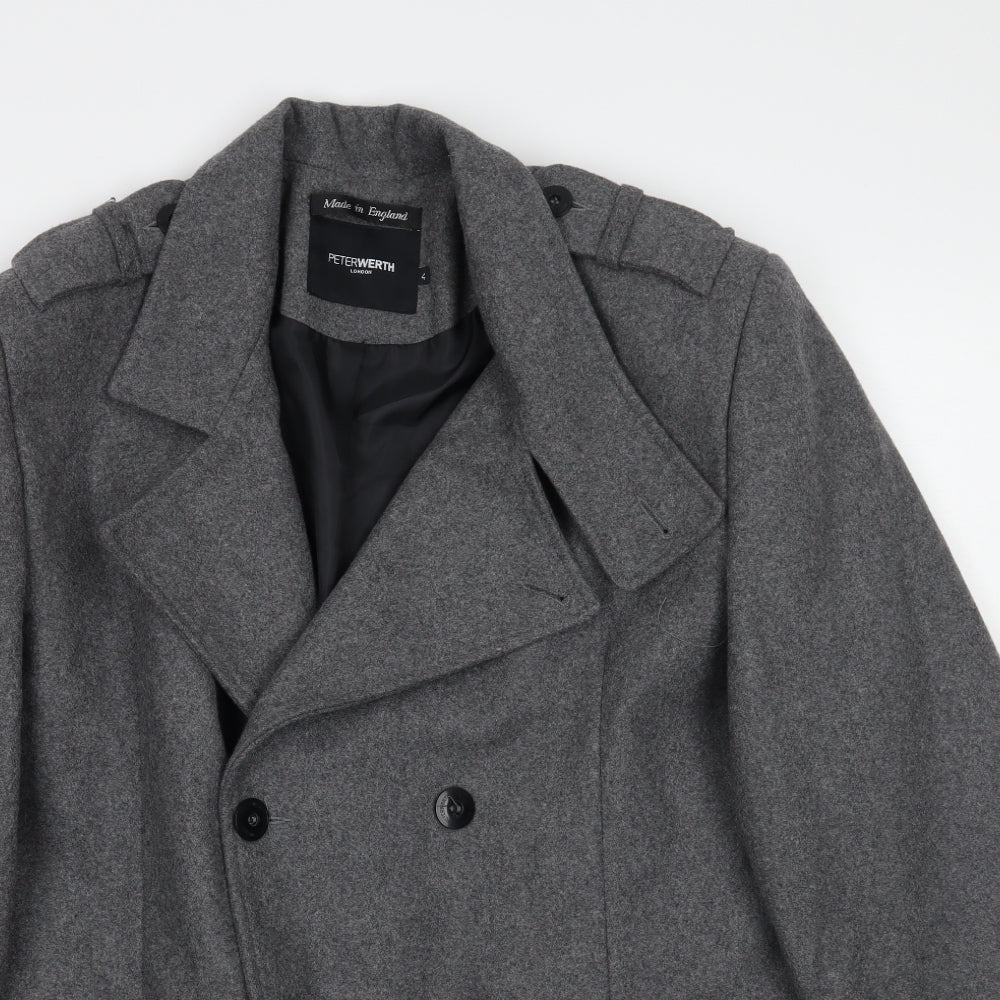 PETER WRETH Womens Grey   Jacket Coat Size L