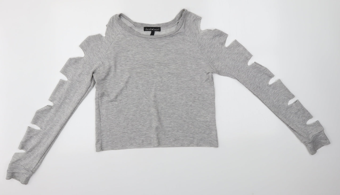 Derek Heart Womens Grey   Basic Blouse Size S