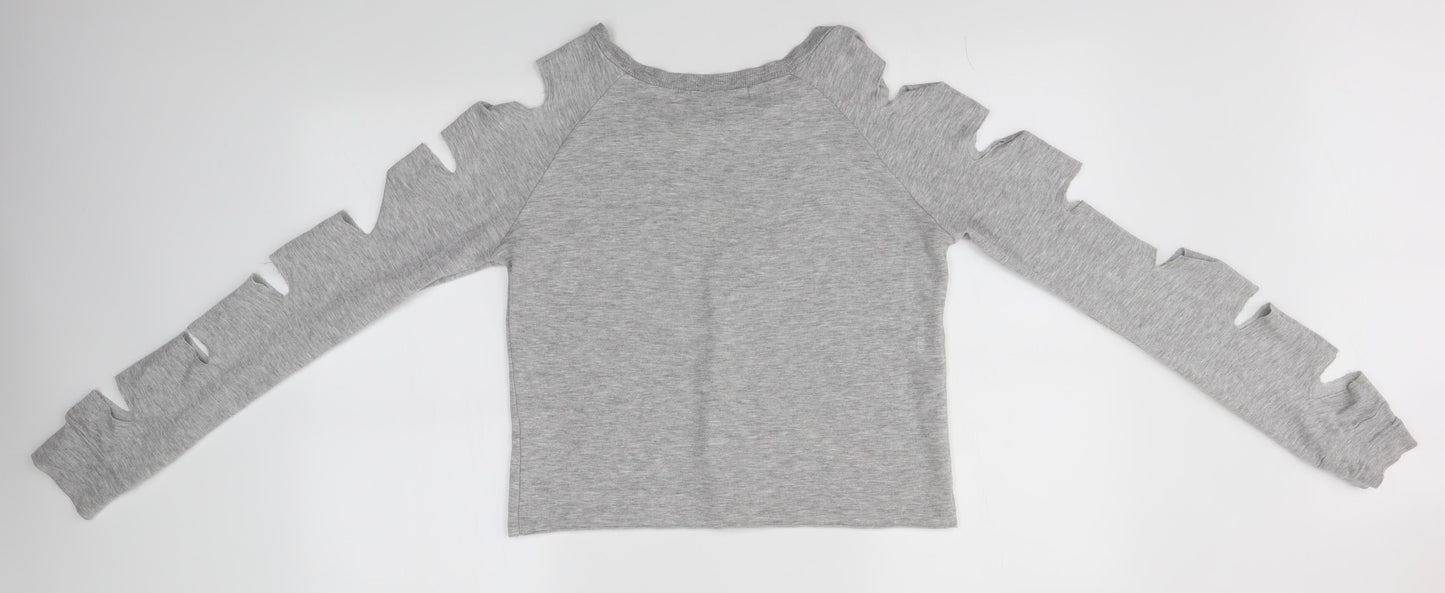 Derek Heart Womens Grey   Basic Blouse Size S