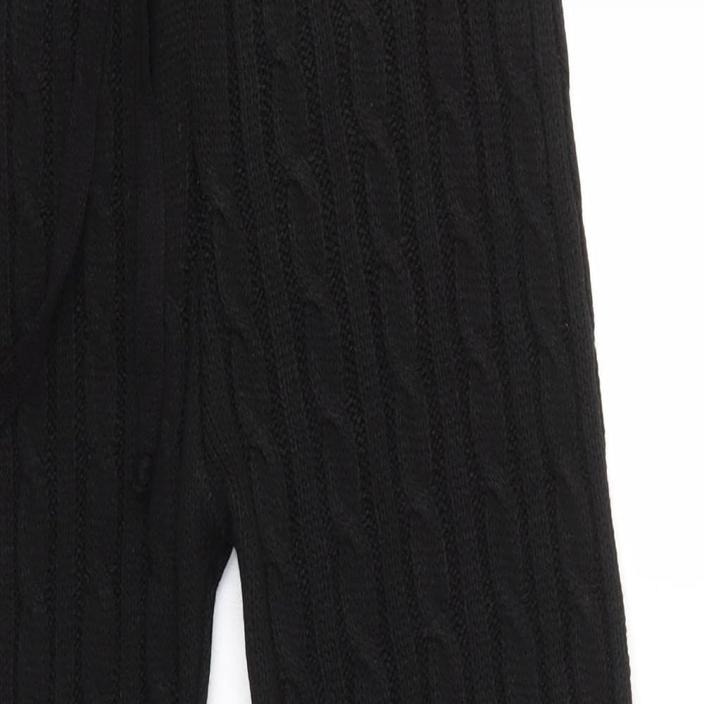 Preworn Womens Black Solid Knit  Pyjama Pants Size XS