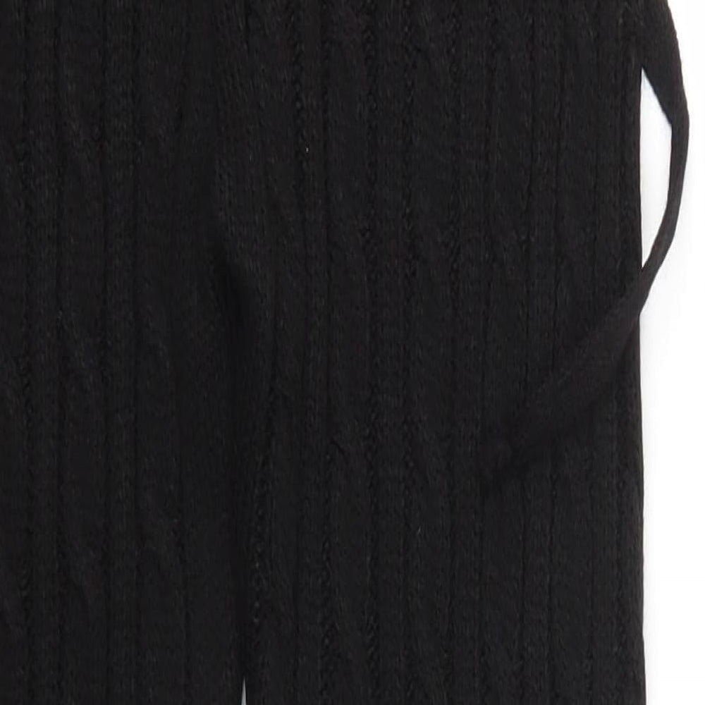 Preworn Womens Black Solid Knit  Pyjama Pants Size XS
