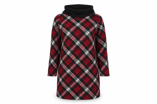 NABELLA Womens Red Check  Jumper Dress  Size S