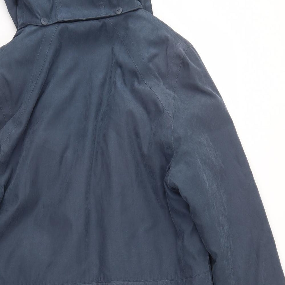 NUAGE MICRO Womens Blue   Overcoat Coat Size 10