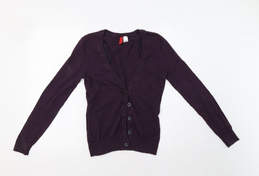 H&M Womens Purple   Cardigan Jumper Size 10