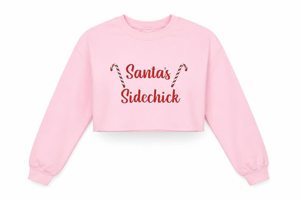 Pretty Little Thing Womens Pink   Pullover Sweatshirt Size S  - Xmas Santa