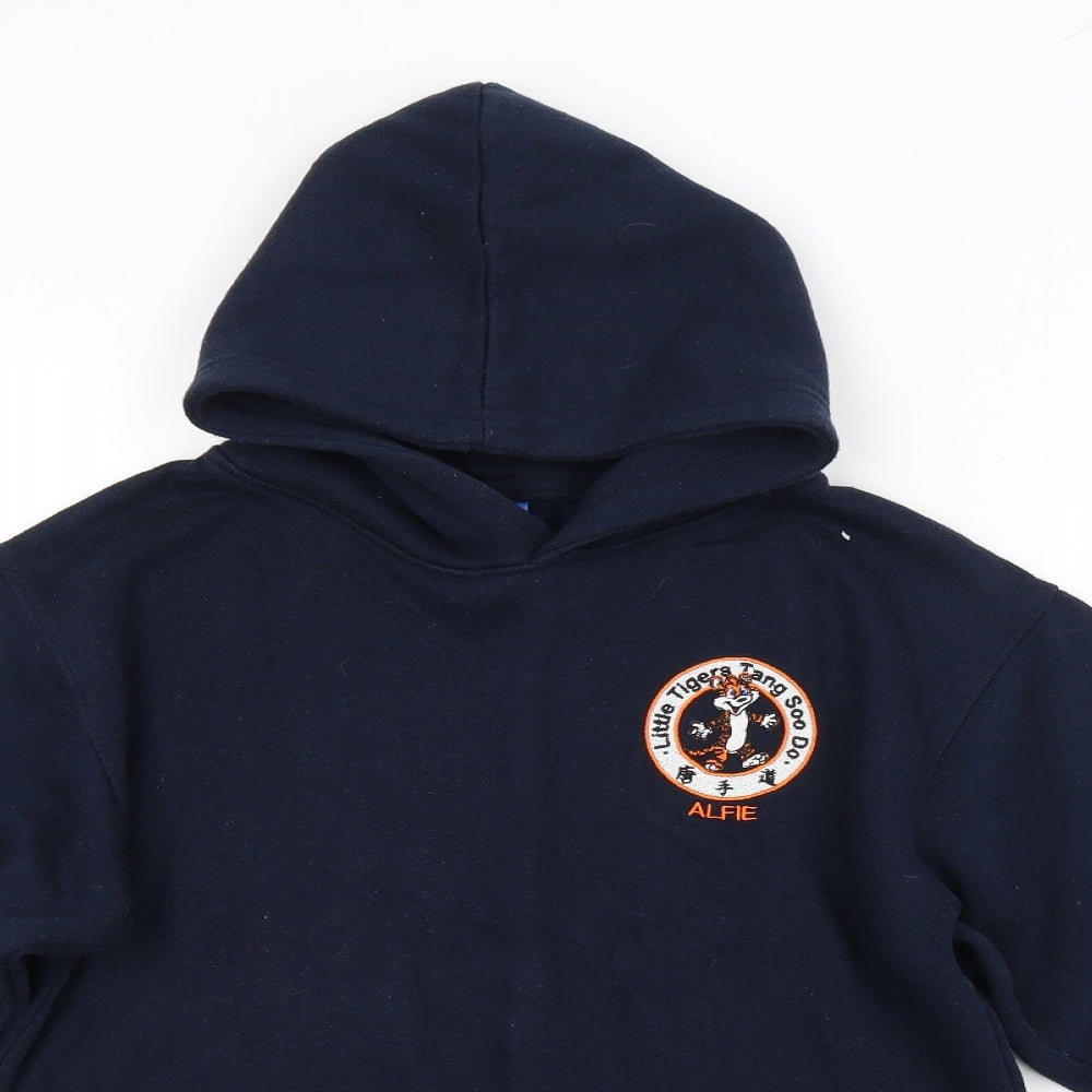 Preworn Boys Blue   Pullover Hoodie Size 9-10 Years