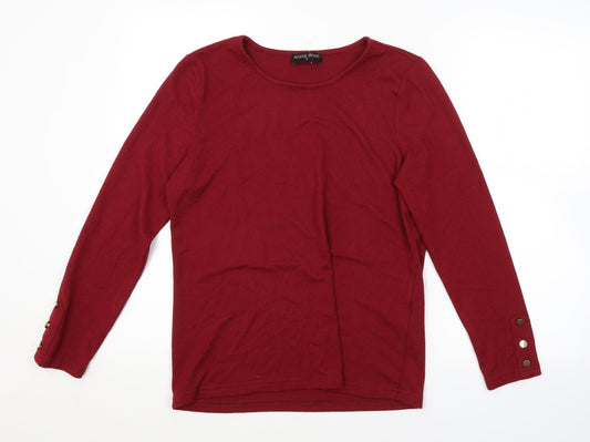 ANNA ROSE Womens Red   Pullover Jumper Size M