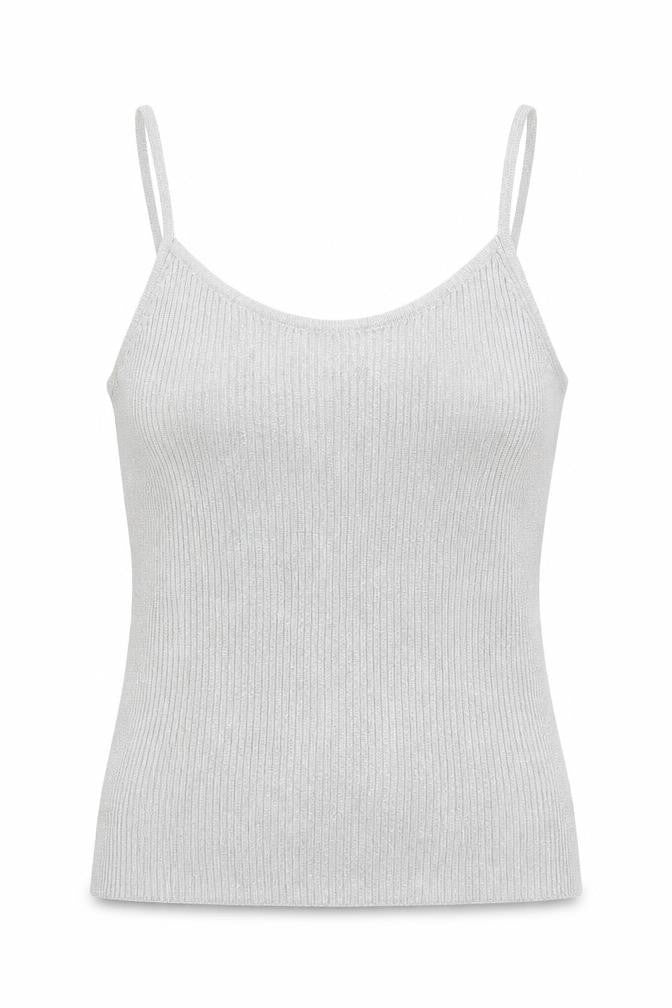 FRANK SAUL Womens Grey   Basic Tank Size M