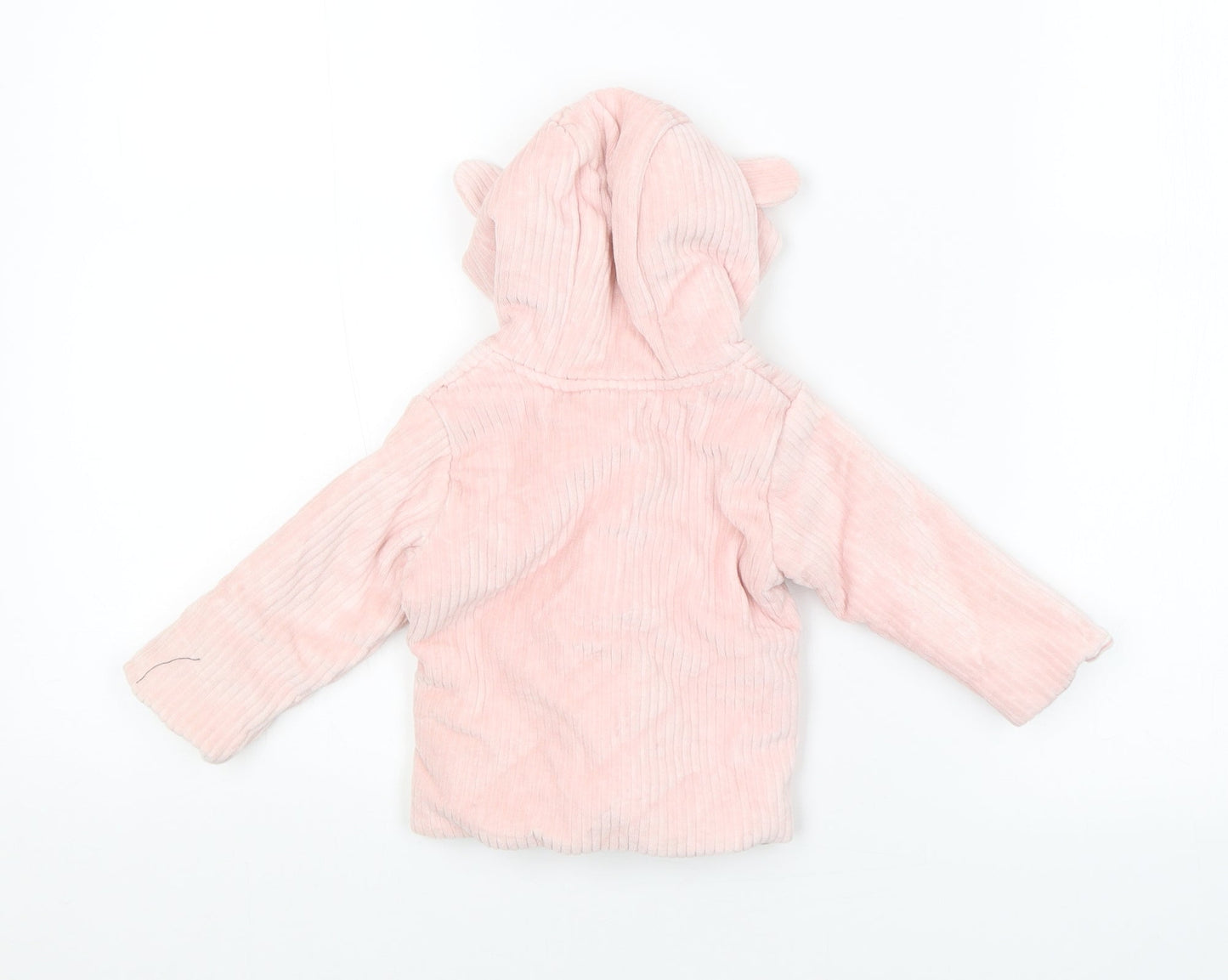 M&S Girls Pink   Basic Coat Coat Size 3-6 Months