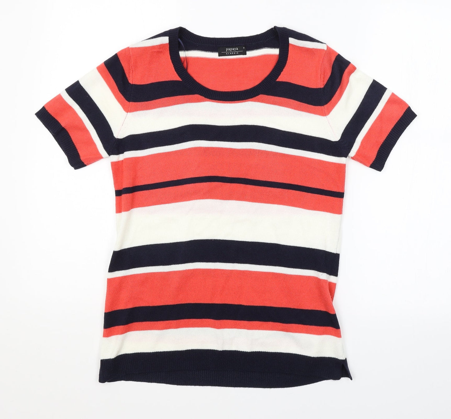 Papaya Womens Multicoloured Striped  Pullover Jumper Size 8