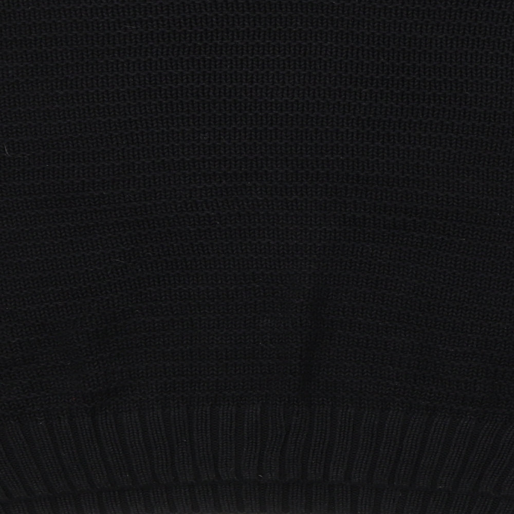 H&M Womens Black Striped  Pullover Jumper Size L