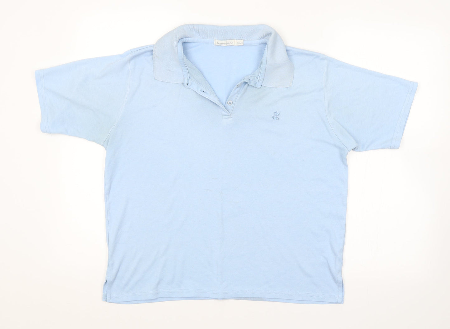 Beaumonde Womens Blue   Basic Polo Size 18