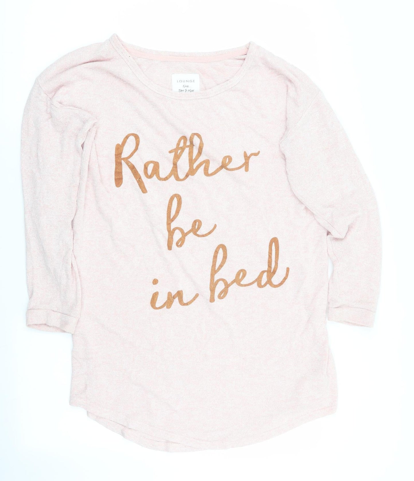 Lounge Womens Pink Solid   Pyjama Top Size XS  - Rather be in bed