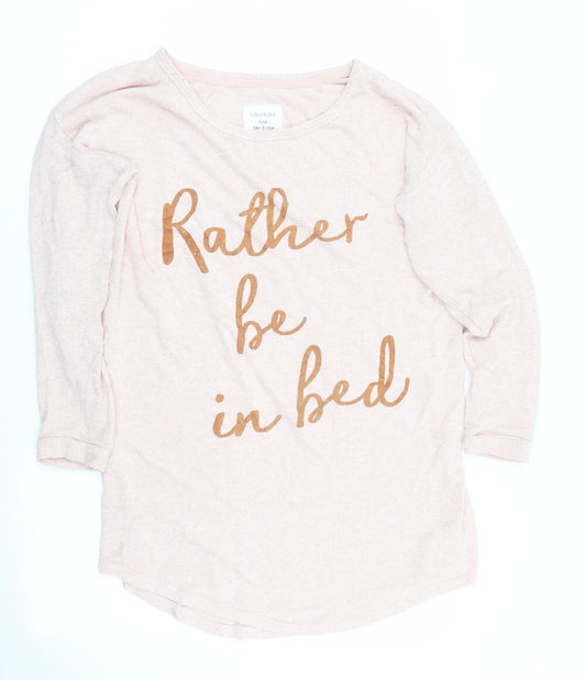 Lounge Womens Pink Solid   Pyjama Top Size XS  - Rather be in bed