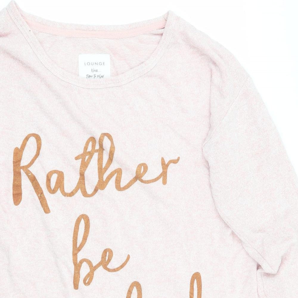 Lounge Womens Pink Solid   Pyjama Top Size XS  - Rather be in bed