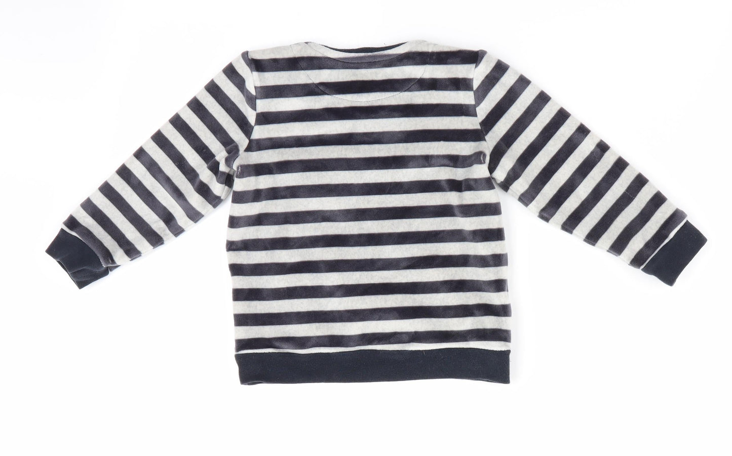 Marks and Spencer Girls Black Striped  Pullover Jumper   - Polar Bear