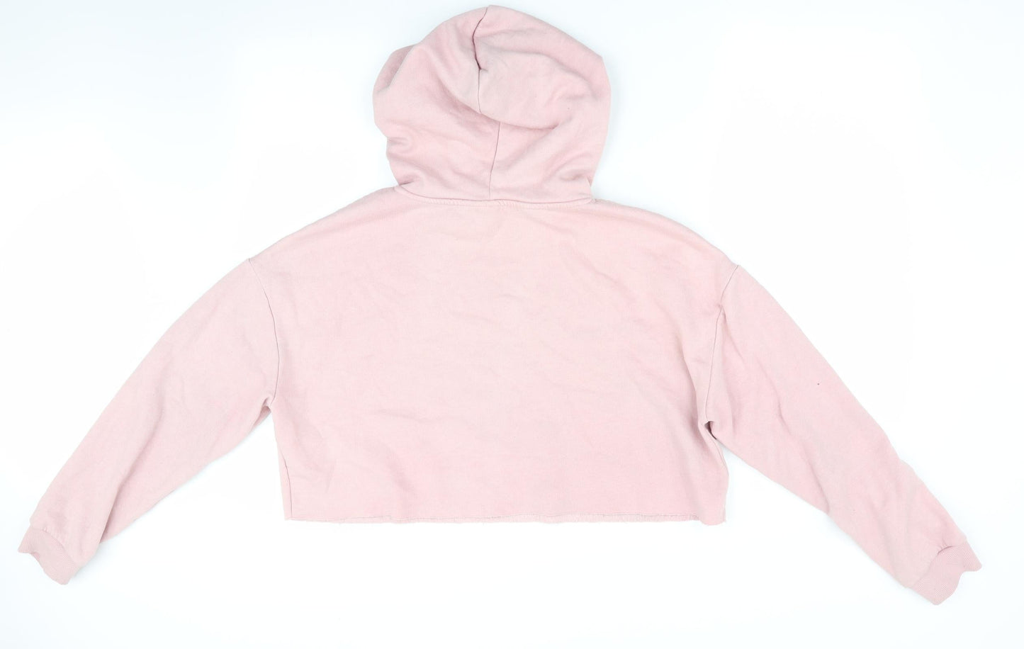 Divided Womens Pink   Pullover Hoodie Size 10  - Lovers Over Haters - Cropped
