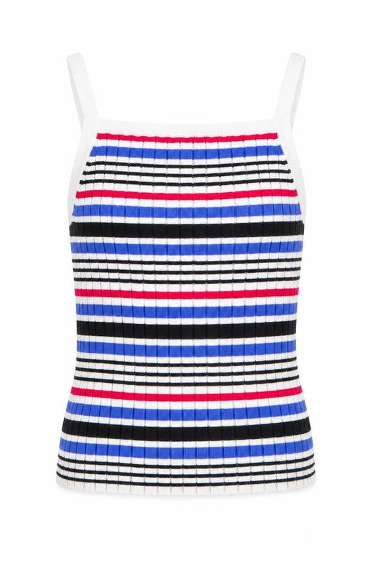 Divided Womens Blue Striped  Vest Jumper Size 6