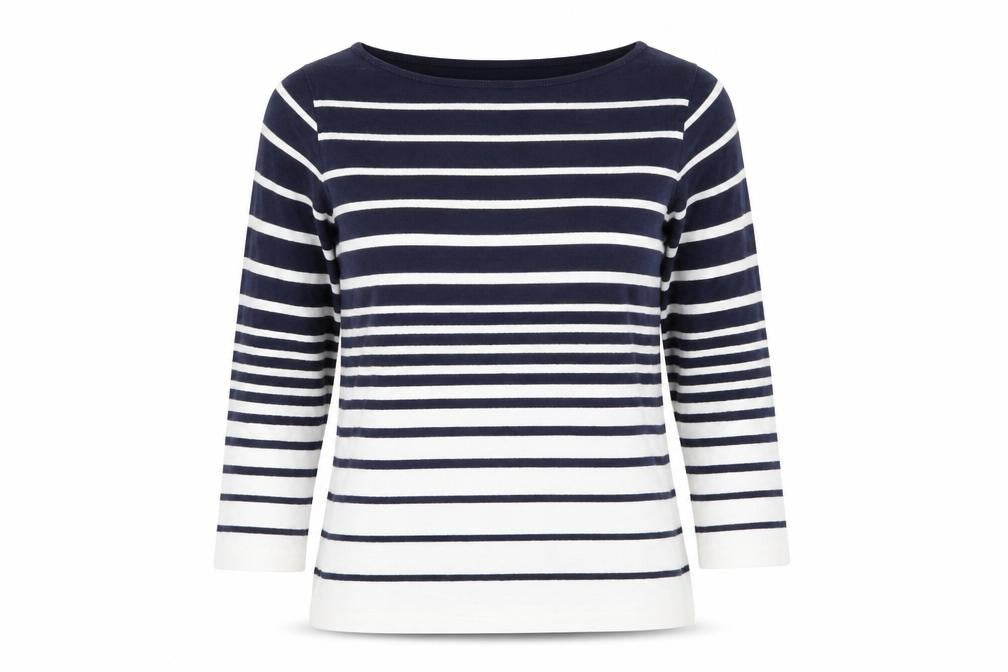 Afibel Womens Blue Striped  Pullover Jumper Size 10