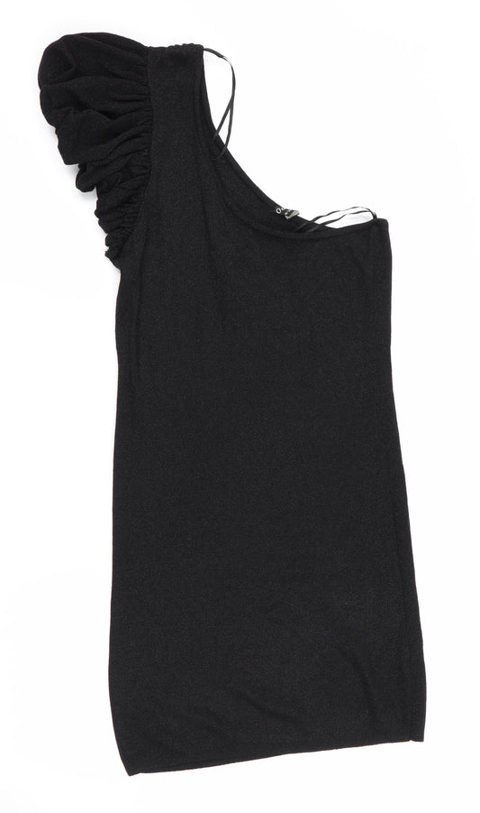 Oasis Womens Black   Jumper Dress  Size 10  - Subtle glitter effect