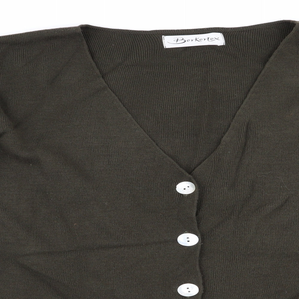 Berkertex Womens Green   Cardigan Jumper Size 14