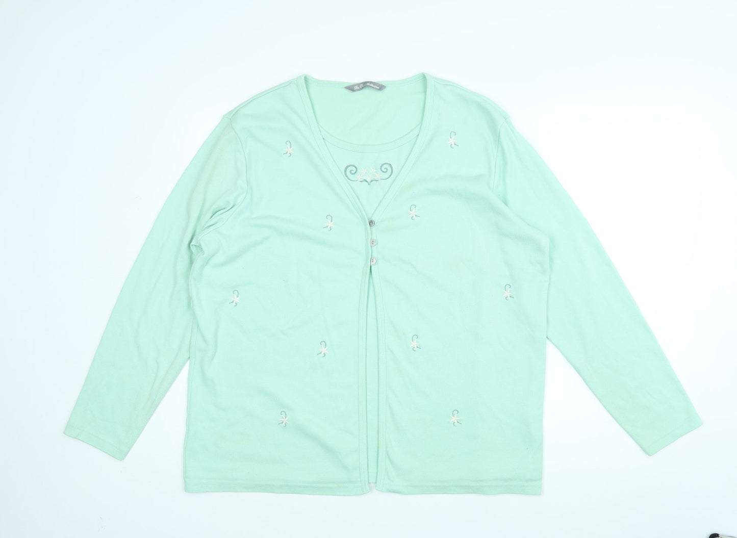 The Pearl Collection# Womens Green   Pullover Jumper Size 22
