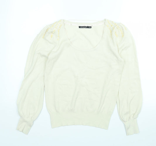 Atmosphere Womens Beige   Pullover Jumper Size M