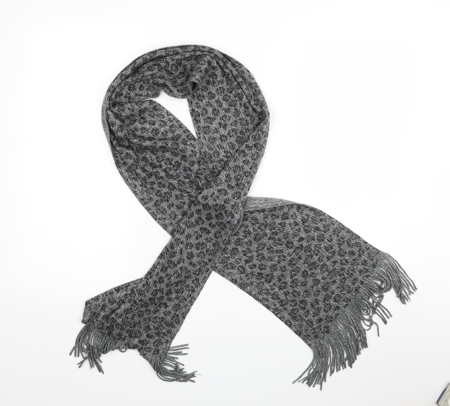 Preworn Womens Grey Animal Print   Scarf