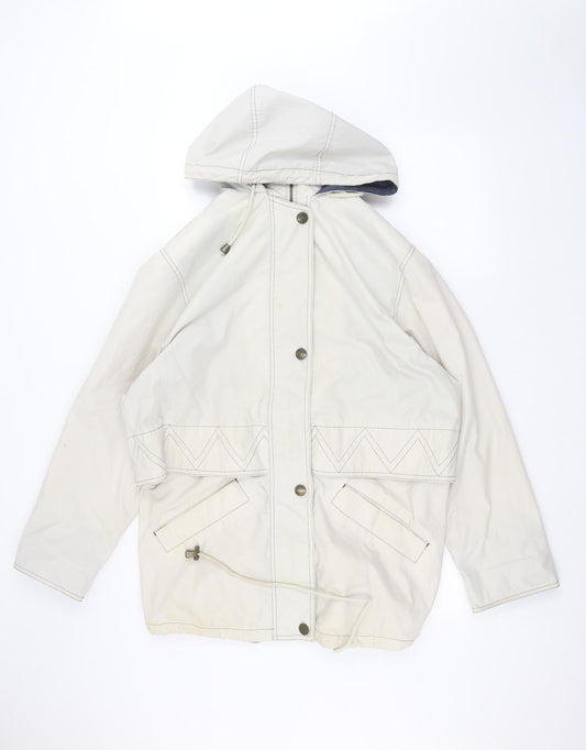 Telemac Womens Beige   Parka Coat Size 14