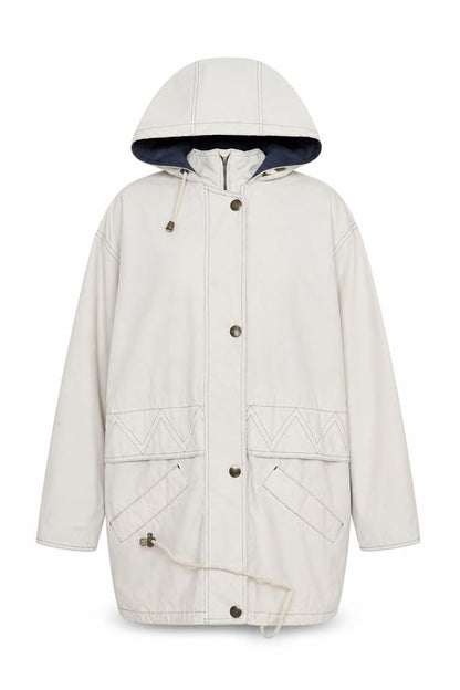 Telemac Womens Beige   Parka Coat Size 14
