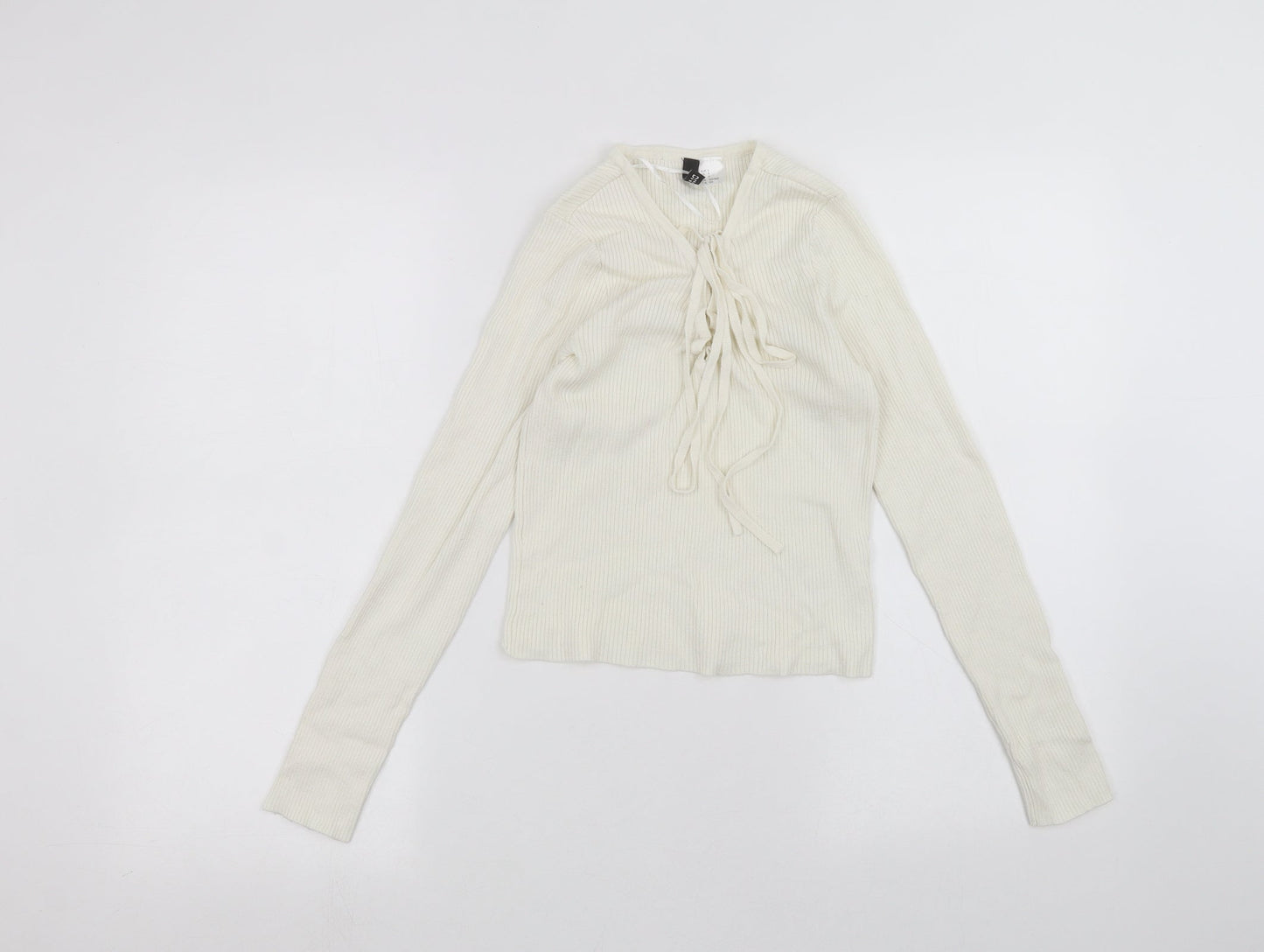 H&M Womens White   Basic T-Shirt Size S