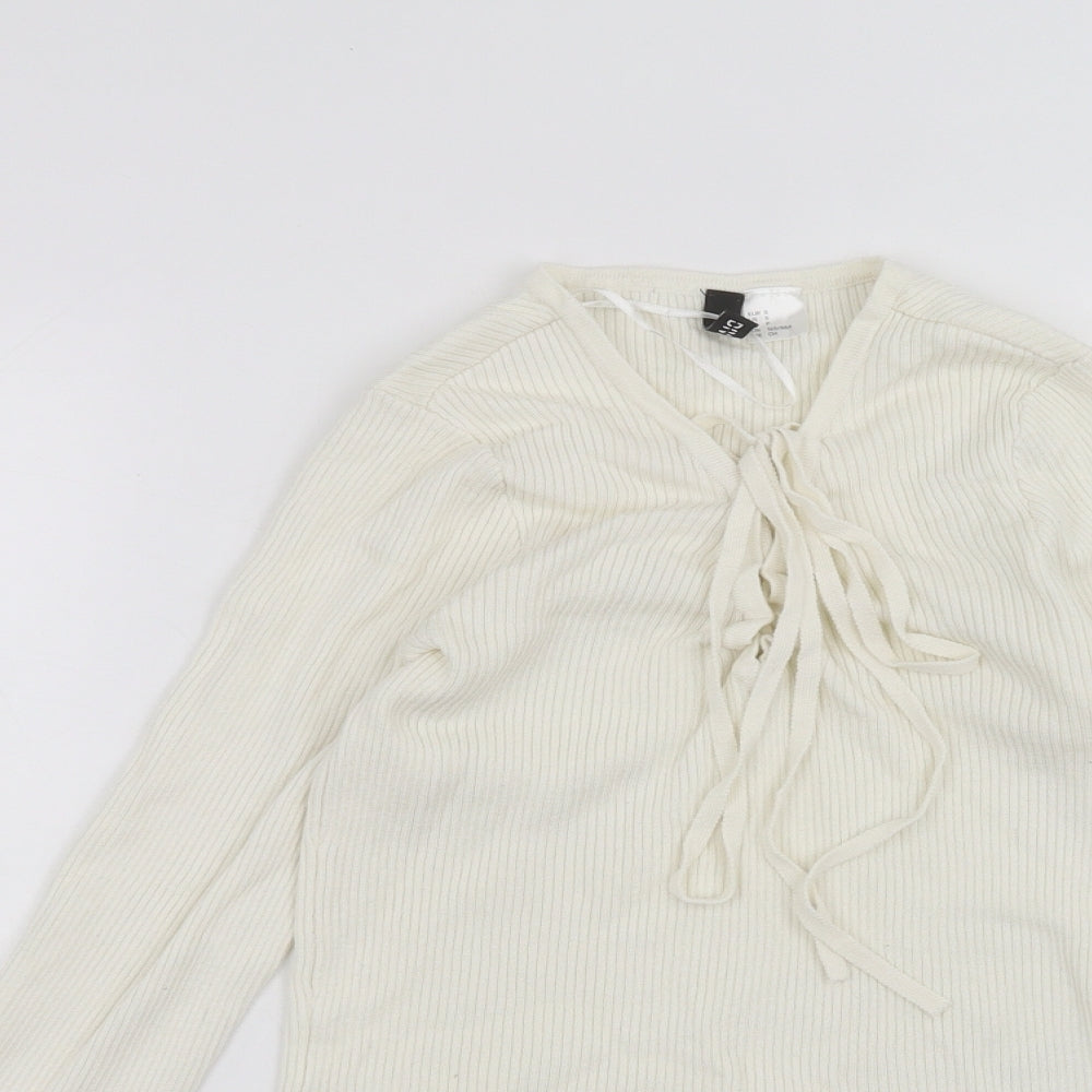 H&M Womens White   Basic T-Shirt Size S