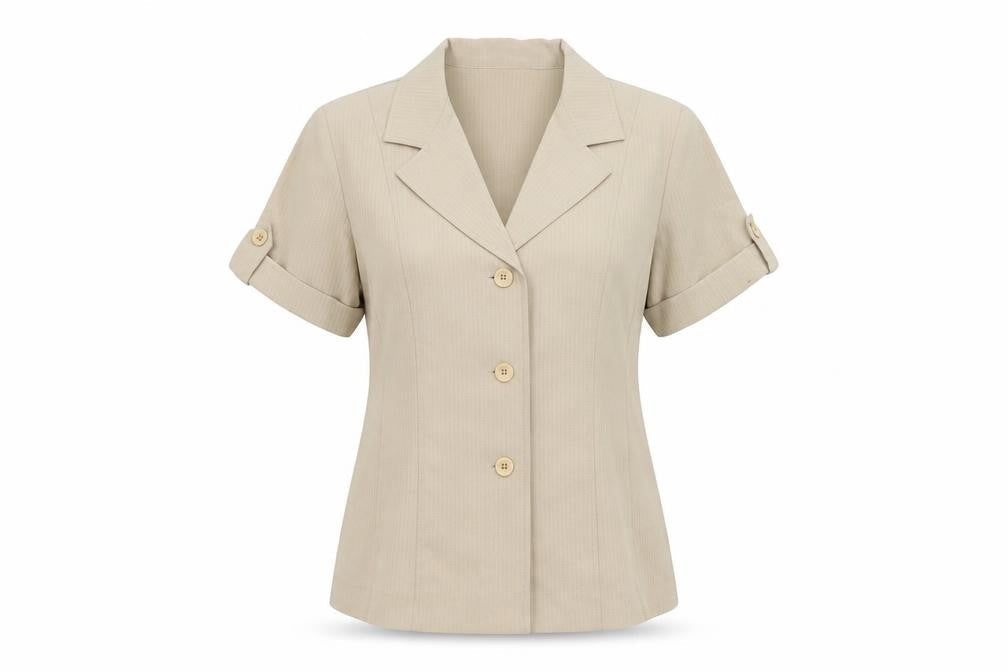 Classics Womens Brown   Basic Button-Up Size 14