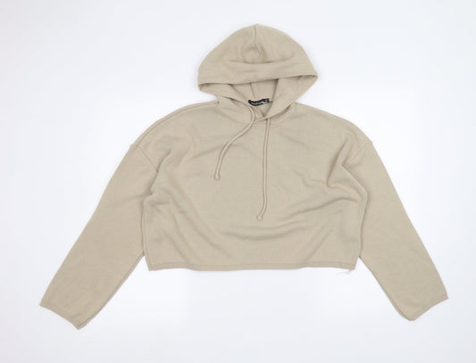 Boohoo Womens Brown   Pullover Hoodie Size M