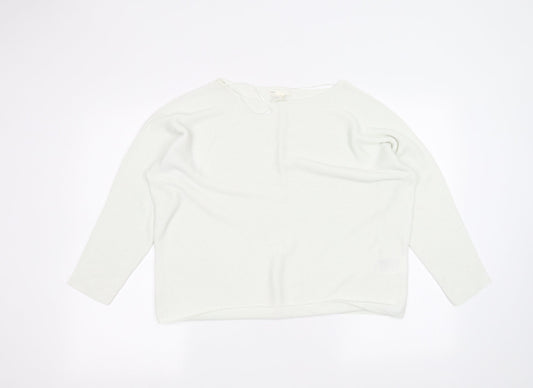 H&M Womens White   Pullover Jumper Size M