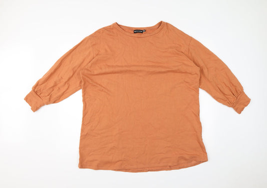 PRETTYLITTLETHING Womens Orange   Pullover Sweatshirt Size 4