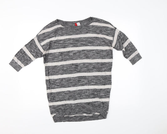 H&M Womens Multicoloured Striped  Basic T-Shirt Size 6
