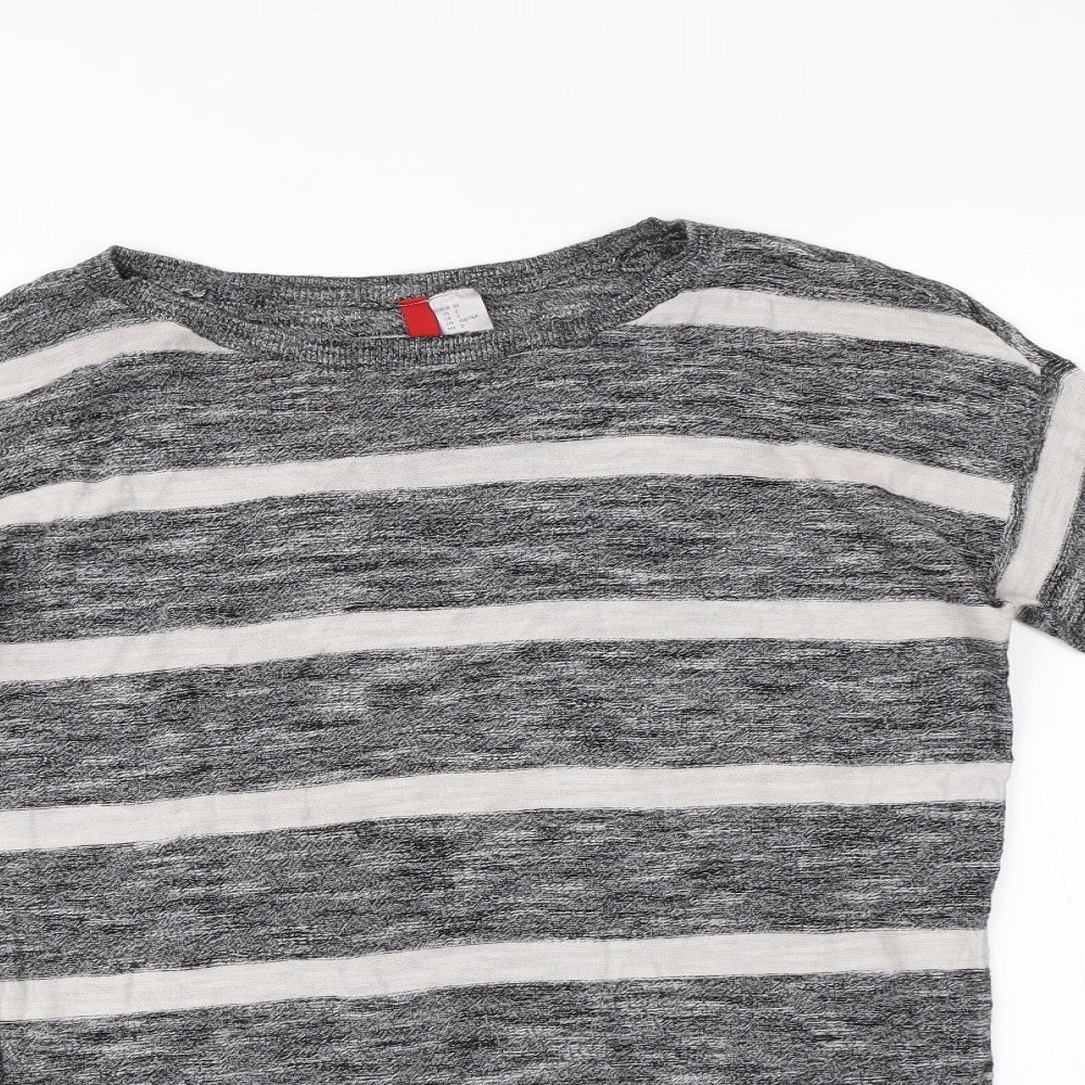 H&M Womens Multicoloured Striped  Basic T-Shirt Size 6